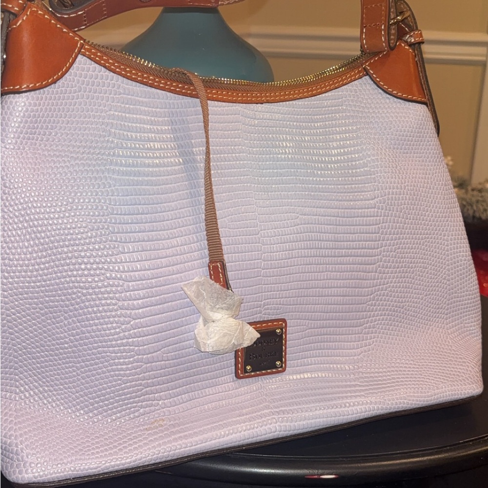 Dooney & Bourke Lilac and Brown Women's Hobo Bag